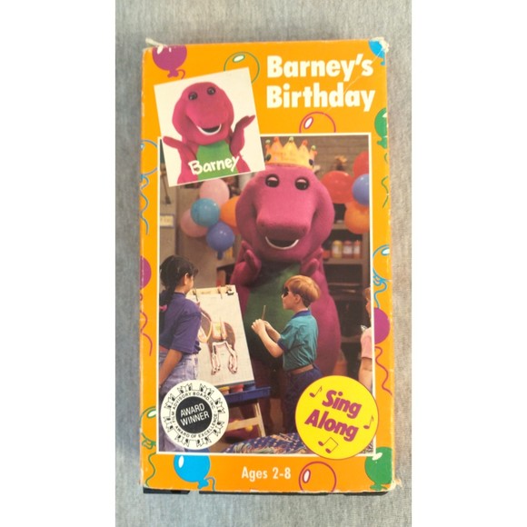 Vintage BARNEY VHS Cassette Tape 1992 Barney's Birthday Sing Along - Picture 1 of 5